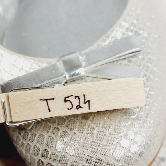 NEW Nine West Lovelife Chic Silver Bow Slip On Casual Comfy Ballet Flats T524 - Picture 11 of 11